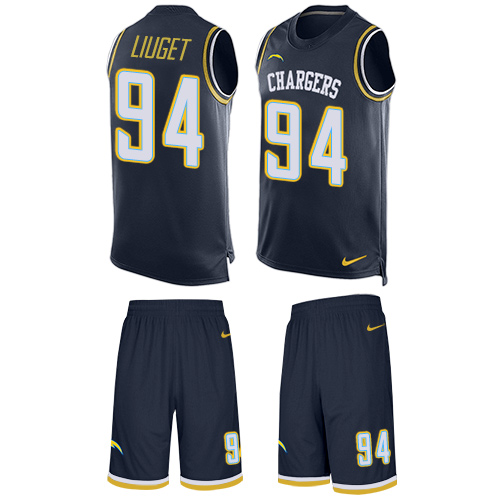 Men's Limited Corey Liuget Nike Jersey Navy Blue - #94 Tank Top Suit NFL Los Angeles Chargers